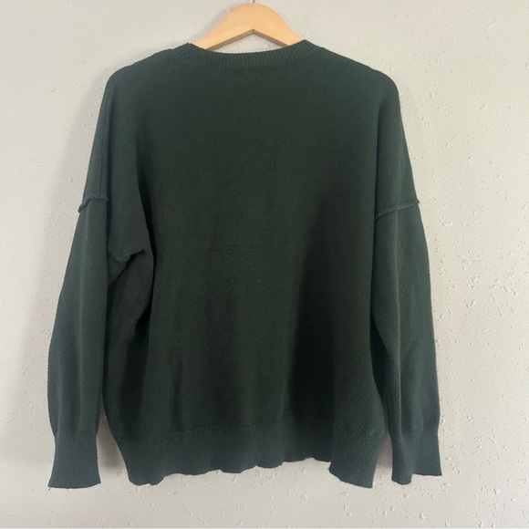 Pulse Green Crew Neck Sweater Timeless Design Casual Comfy Fall XL - Picture 4 of 6